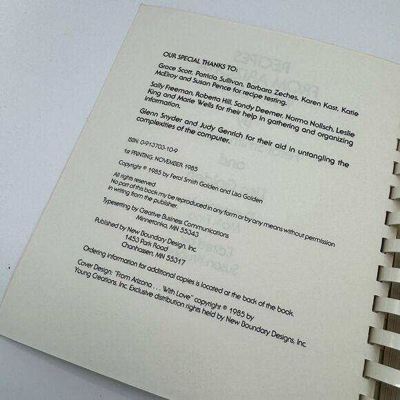 Vintage‎ 1985 Spiralbound Cook Book Recipes From Arizona...With Love AZ Cooking - Picture 2 of 4